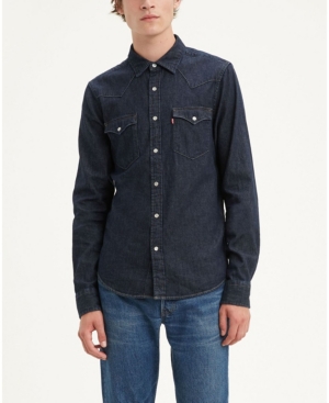 Levi's Men's Classic Standard Fit Western Shirt In Red Cast Rinse