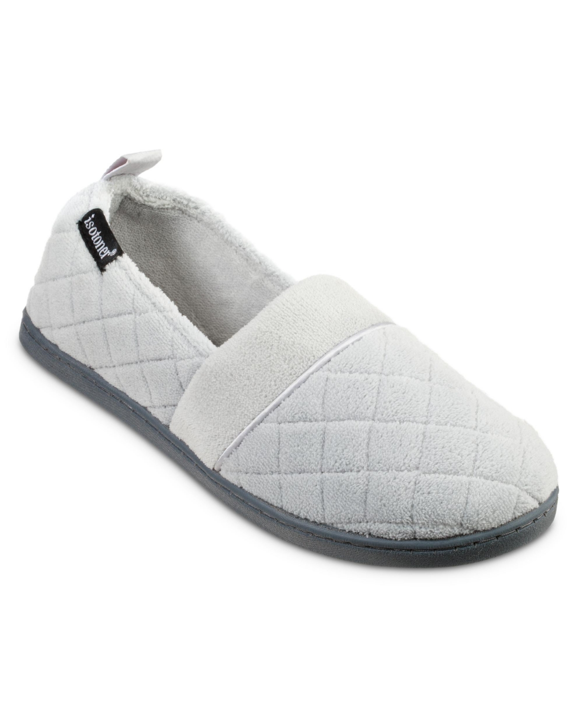 Isotoner Signature Quilted Memory Foam Microterry Slip On Slippers