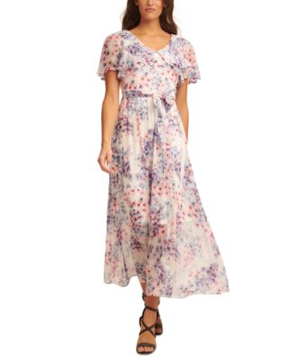 DKNY - Cape-Sleeve Maxi Dress