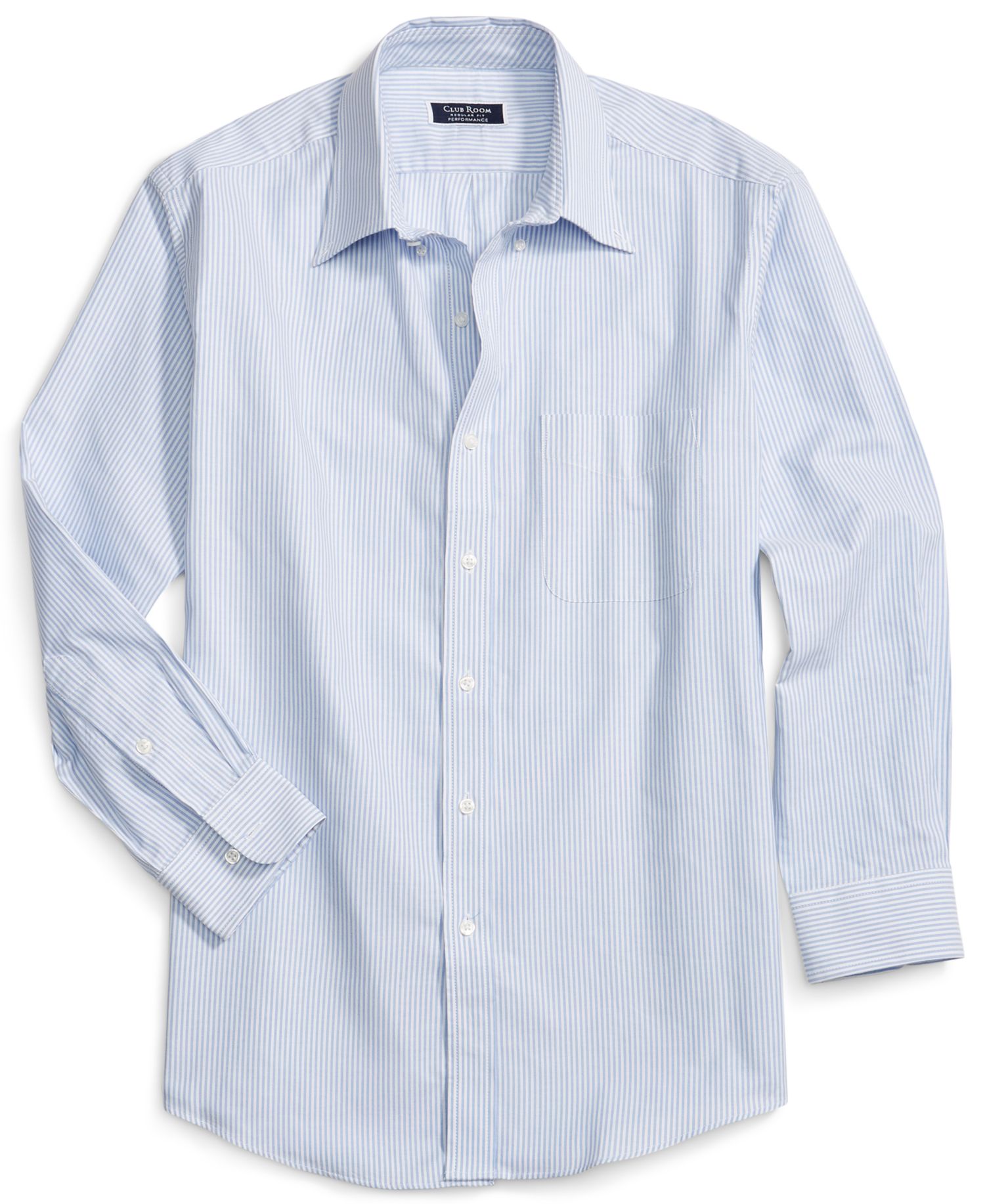 Men's Regular Fit University Stripe Dress Shirt