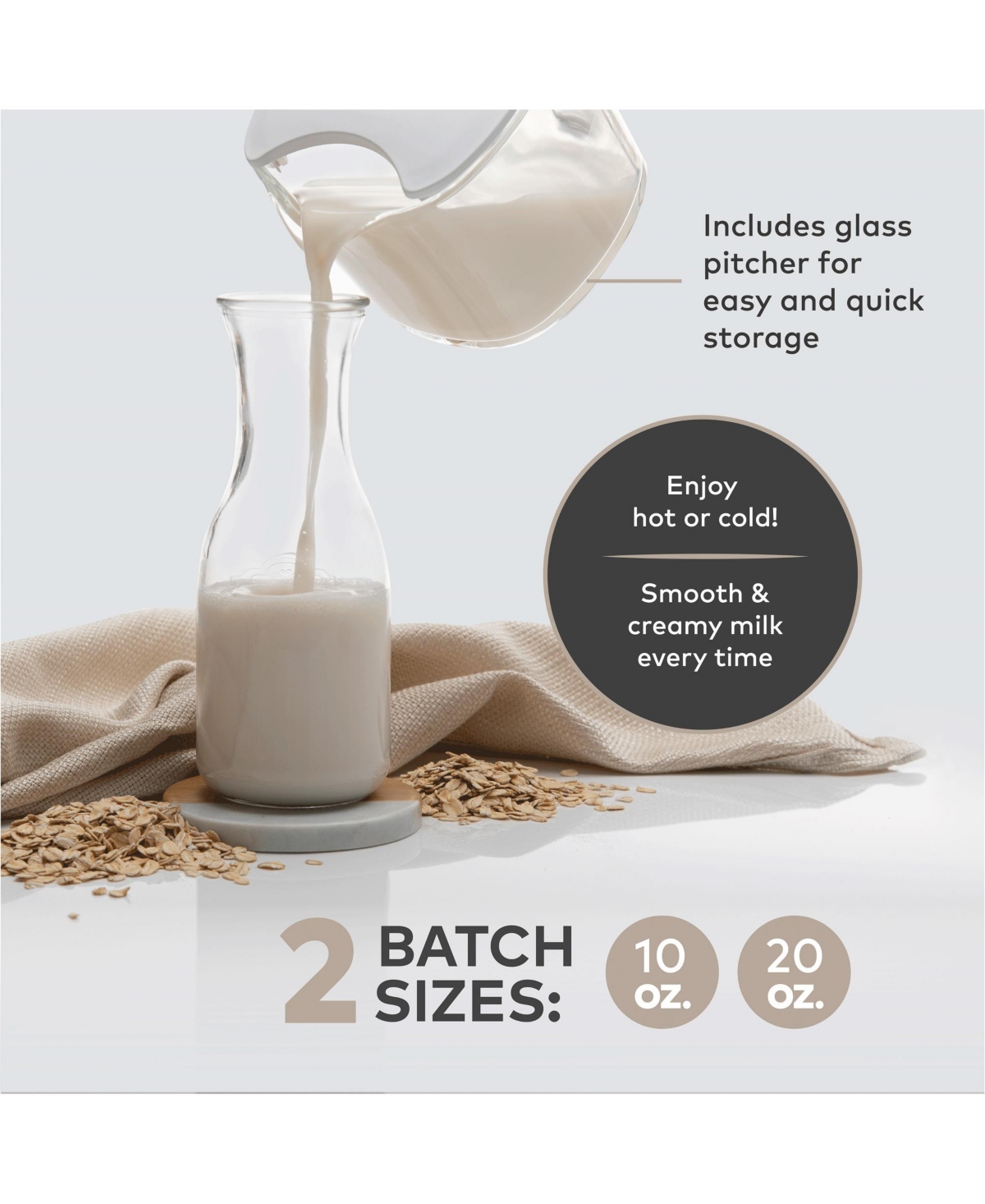 CHEFWAVE MILKMADE NON-DAIRY MILK MAKER WITH 6 PROGRAMS, AUTO CLEAN 