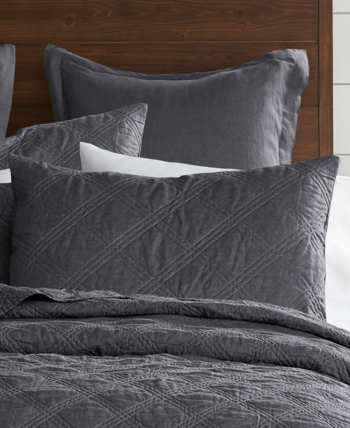 Levtex Washed Linen Quilted Sham,