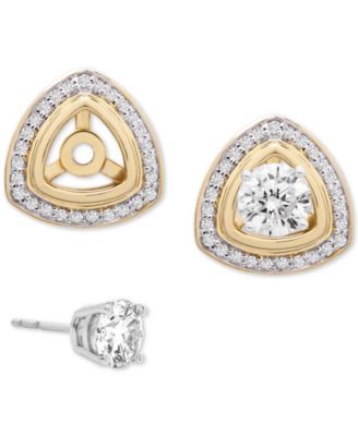 Macy's - Diamond Triangle Earring Jackets (1/6 ct. t.w.) in 14k Gold