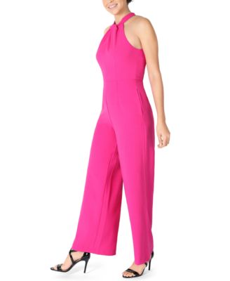 Twist-Front Halter Jumpsuit