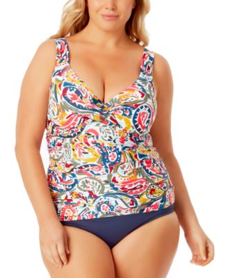 extra long tankini tops plus size