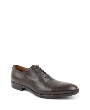 Shop Bruno Magli Men's Locascio Classic Oxford Shoe In Dark Brown