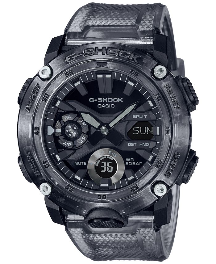 G-Shock - Men's Analog-Digital Clear Smoke Resin Watch 48.7mm