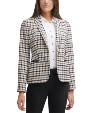 Tommy Hilfiger Checkered Elbow-Patch Blazer