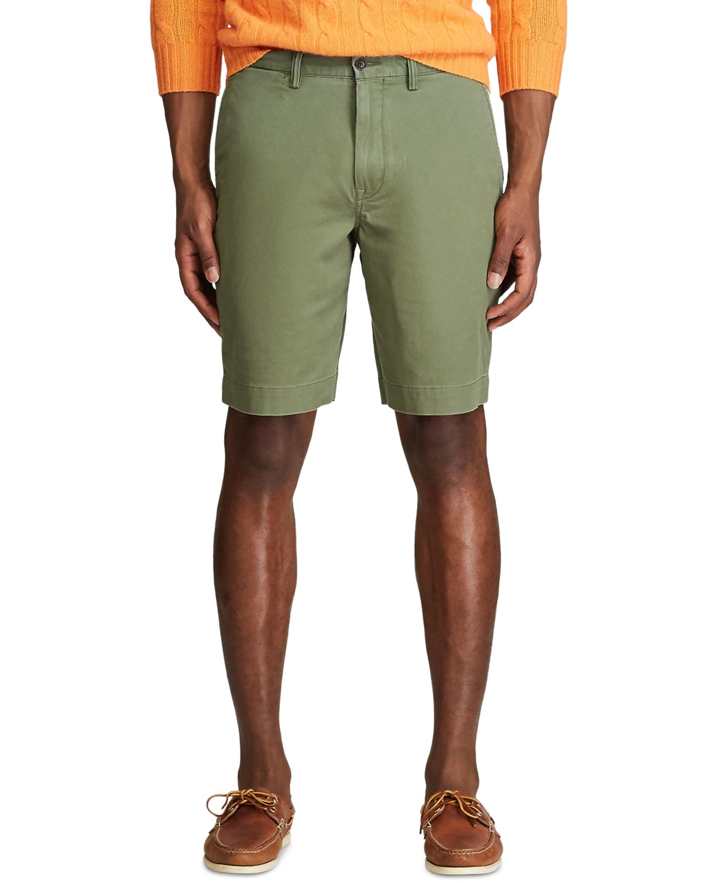 Мужские шорты Polo Ralph Lauren Stretch Classic-Fit Chino, цвет: Армейский оливковый — фото 1