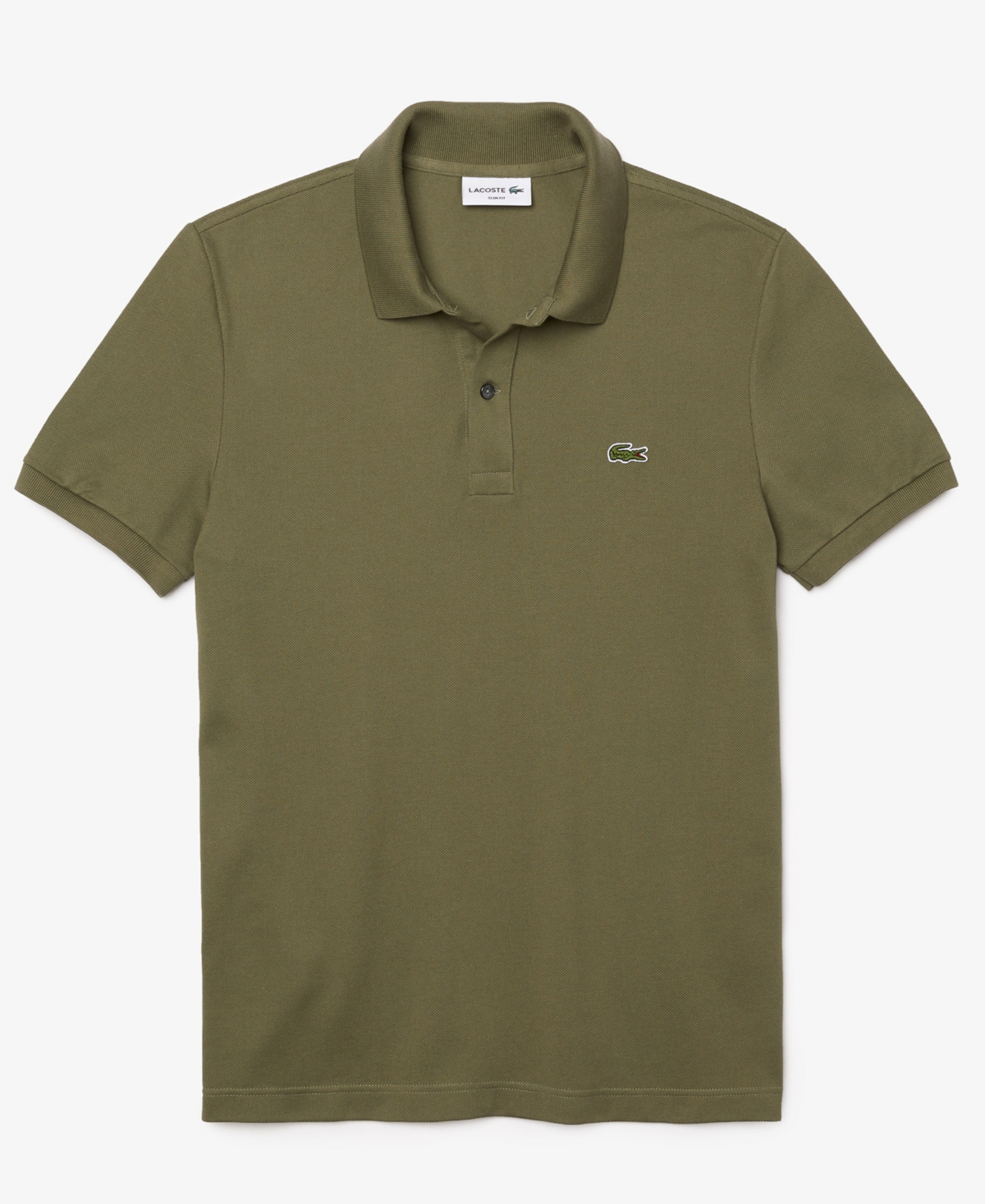 Lacoste Men's  Slim Fit Short Sleeve Ribbed Polo Shirt In Tank