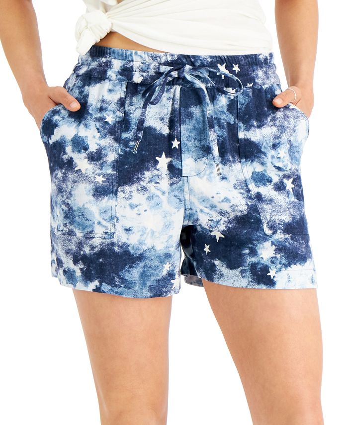 Style & Co Tie-Dyed Pull-On Shorts, Created for Macy's & Reviews ...