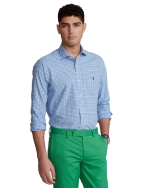 Polo Ralph Lauren Men's Classic-Fit Checked Stretch Poplin Shirt