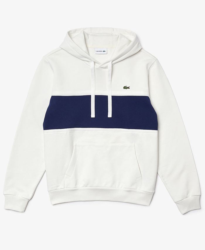 Lacoste Men's Classic-Fit Colorblocked Mix-Media Hoodie - Macy's