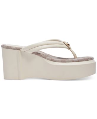 coach wedge flip flops womens