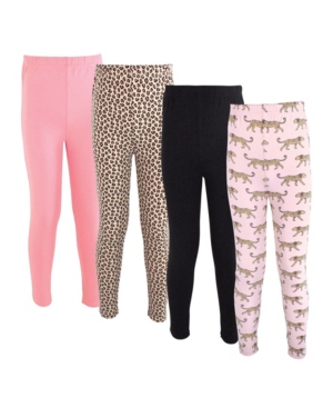 Baby Girls Cotton Pants and Leggings 4 Pack