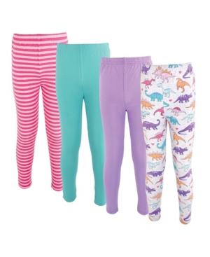 Baby Girls Cotton Pants and Leggings 4 Pack