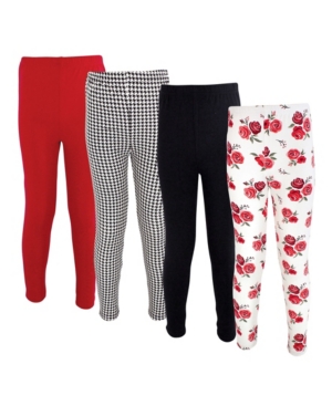 Baby Girls Cotton Pants and Leggings 4 Pack