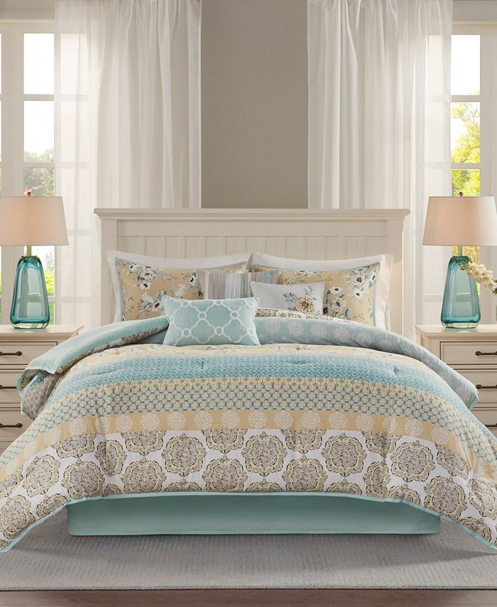 Madison Park Willa Cotton 7Pc. Comforter Set, California King Macy's
