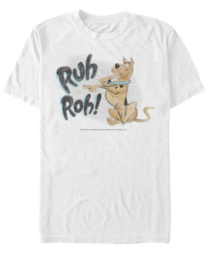 Fifth Sun Men's Scooby Doo Ruh Roh Sketch Short Sleeve T-shirt In White