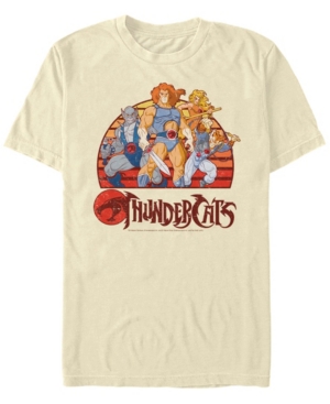 Fifth Sun Men's Thundercats Group Retro Sunset Short Sleeve T-shirt In Natural