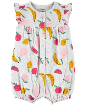 Baby Girls Fruit Snap-Up Romper