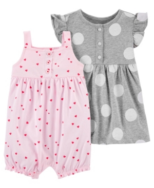 Carter's Baby Girl Romper and Dress Set