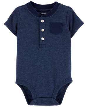 Baby Boy Henley-Style Bodysuit