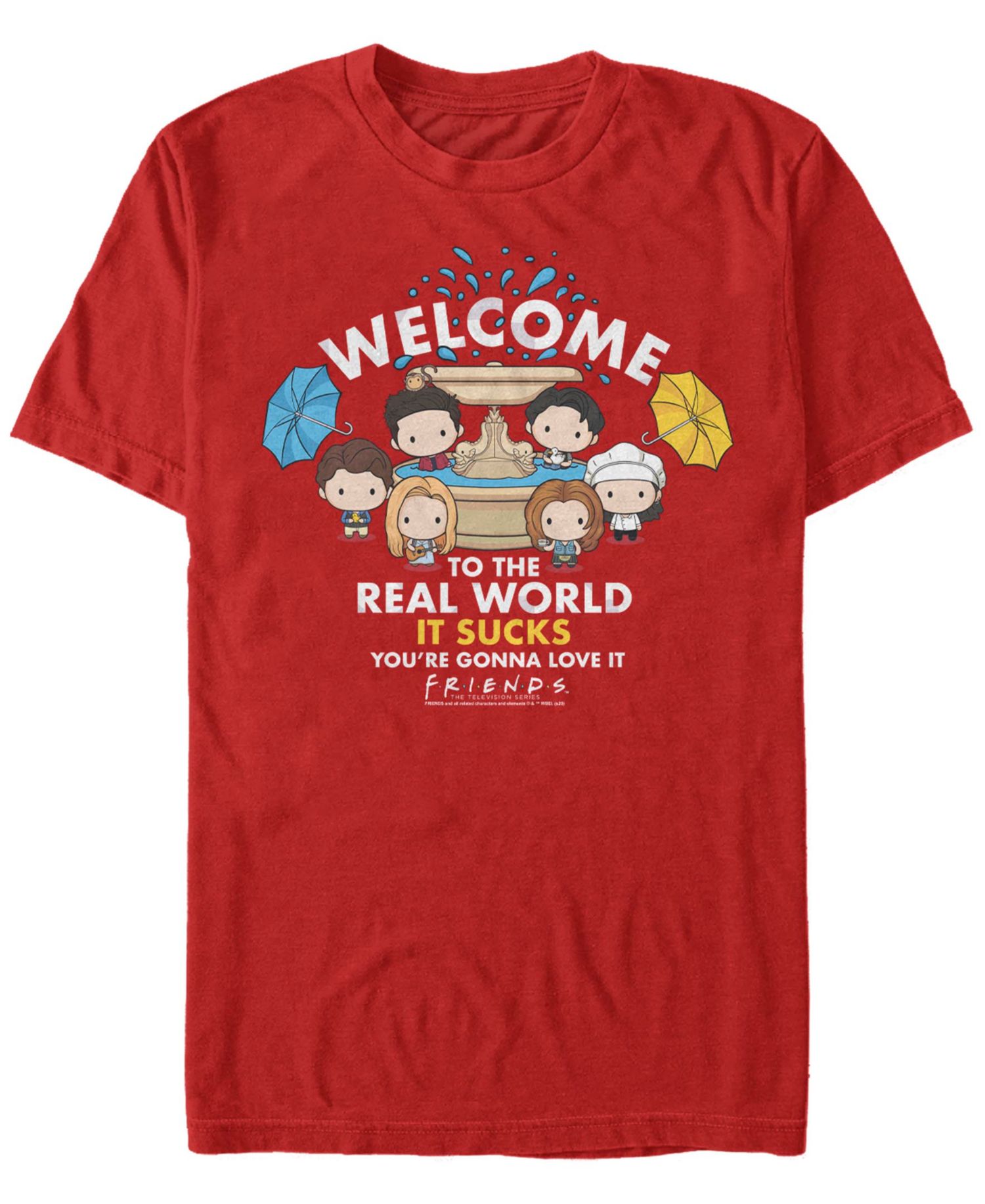 Men's Friends Friends Fountain Squad Short Sleeve T-shirt