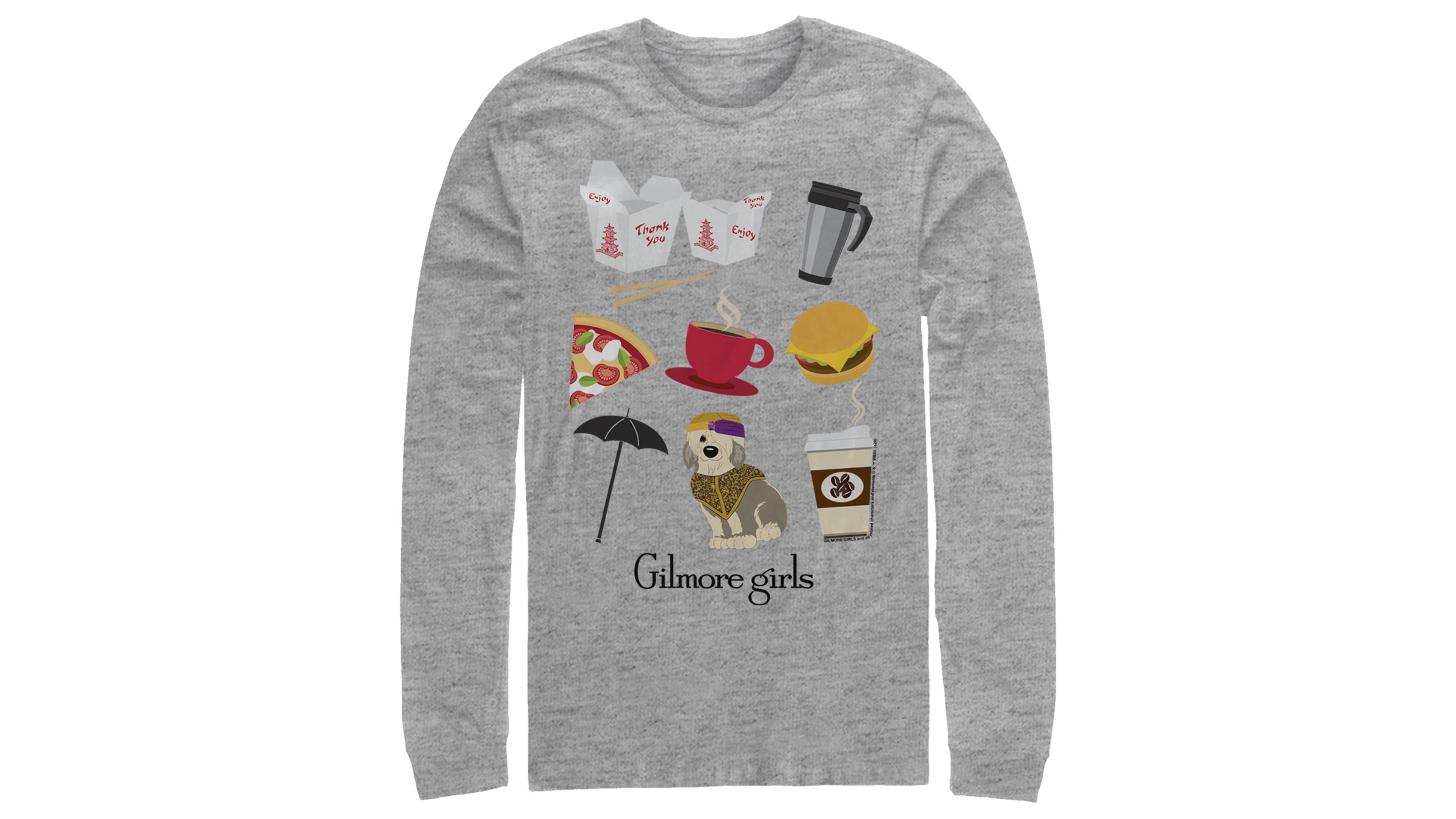 Men's Gilmore Girls Tv Icon Jumble Long Sleeve Crew T-shirt