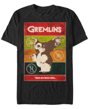 Fifth Sun Men's Gremlins 1 Retro Poster Short Sleeve T-shirt In Black