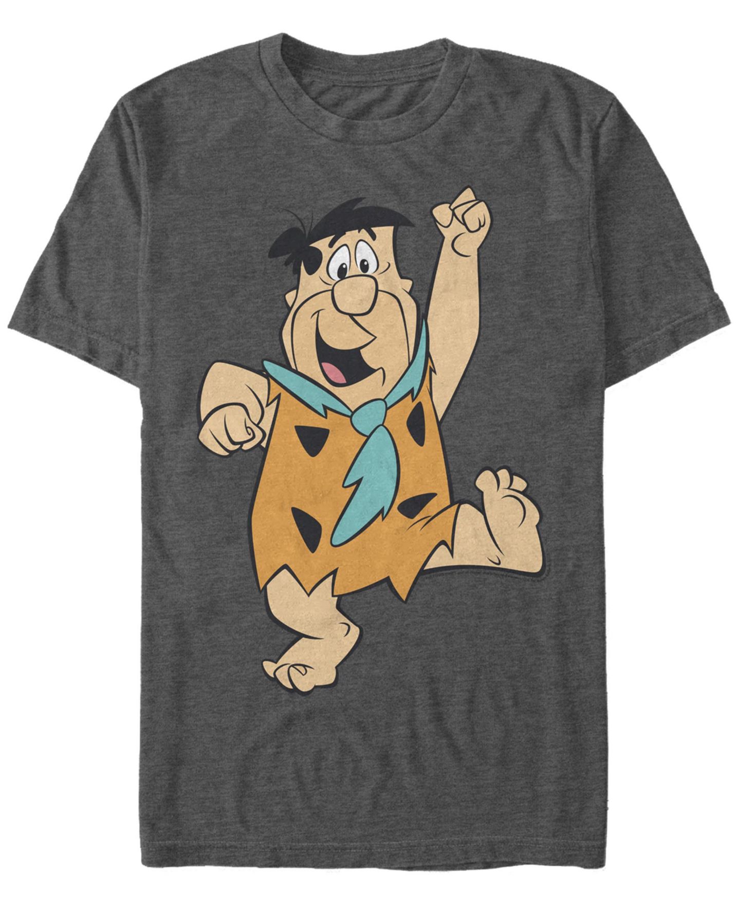 Мужская футболка Fifth Sun The Flintstones Big Solo Fred Short Sleeve, цвет: Угольный меланжевый — фото 1