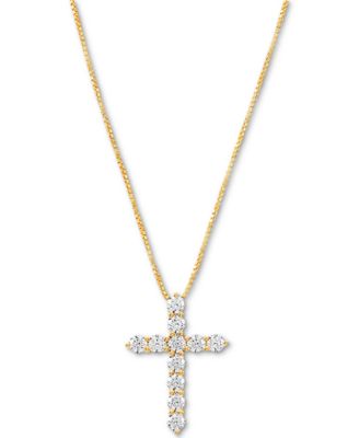 cubic zirconia cross necklace