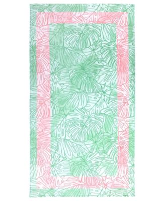 Martha Stewart Collection - Tropical Monstera Velour Beach Towel