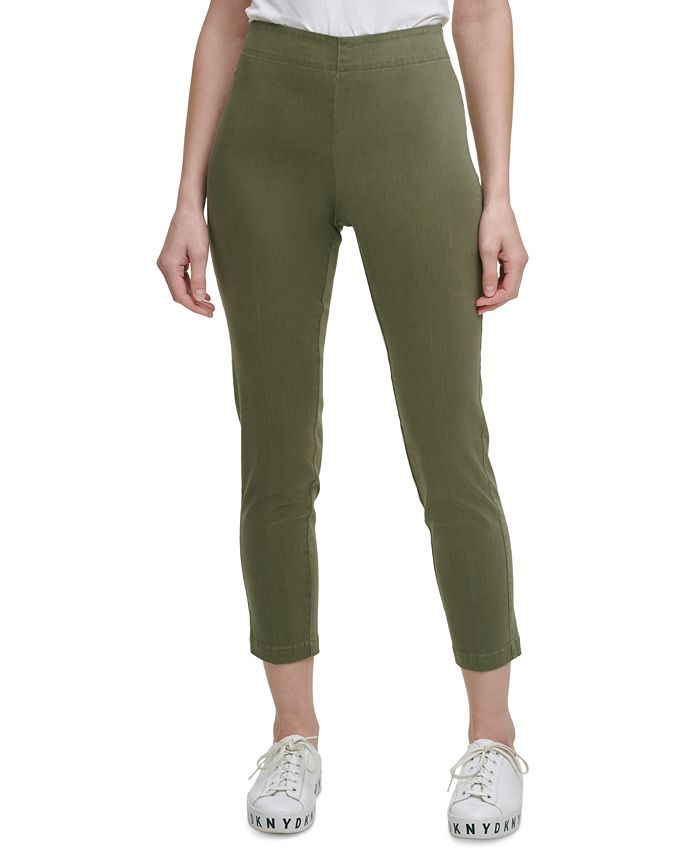 DKNY Solid Side-Zip Skinny Pants - Macy's