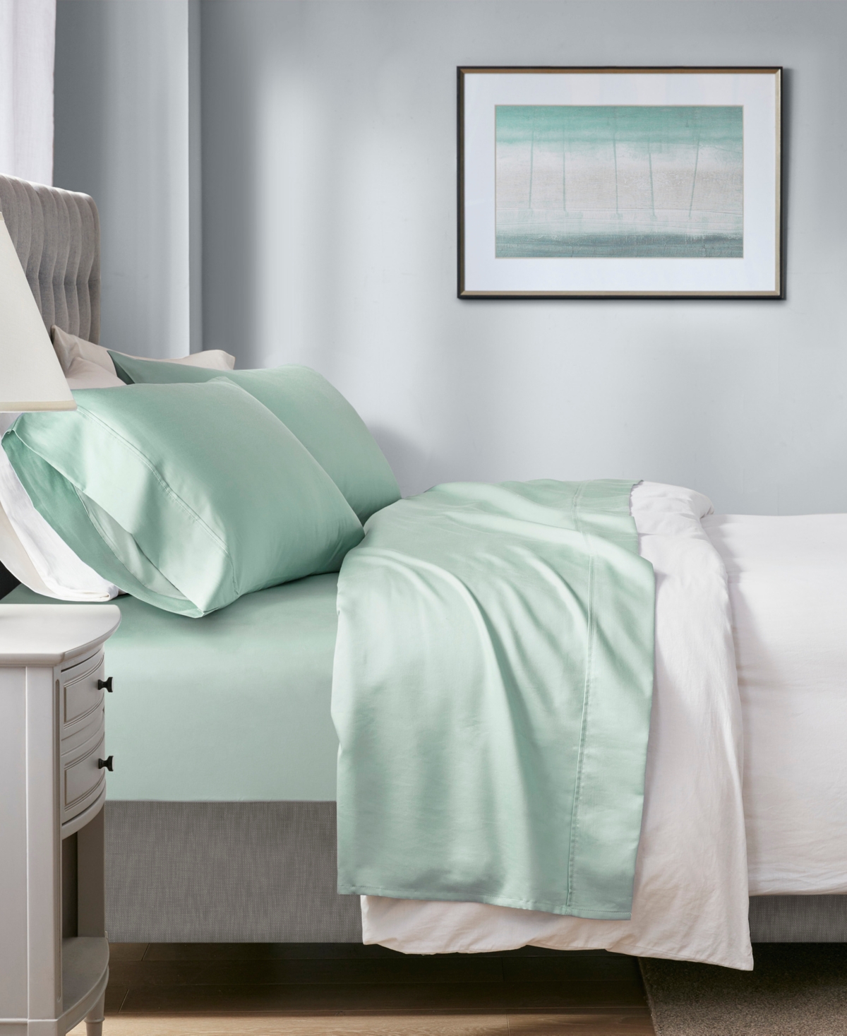 Beautyrest Temperature Regulating 1000 Thread Count Cotton Sateen Blend 4-Pc. Sheet Set,