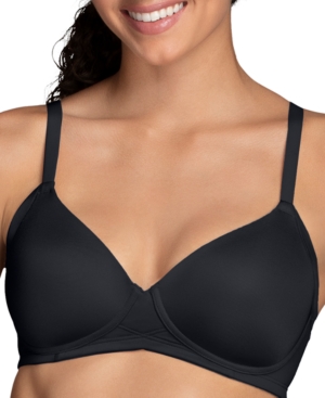 Vanity Fair Women's Beauty Back Wirefree Extended Side And Back Smoother Bra In Mid Black
