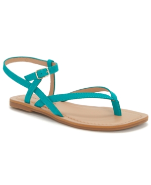 Lucky Brand Women's Bylee Square-Toe Thong Flat Sandals Women's Shoes