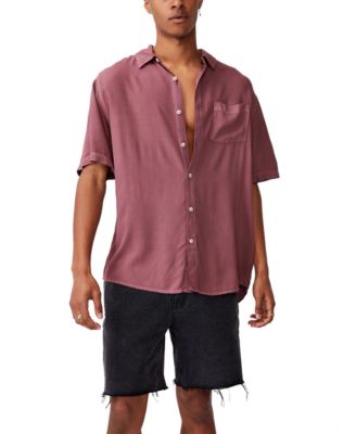 Van Heusen Cuban Short sleeve Shirt in Cream