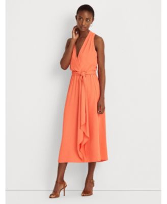 ralph lauren crepe halter dress