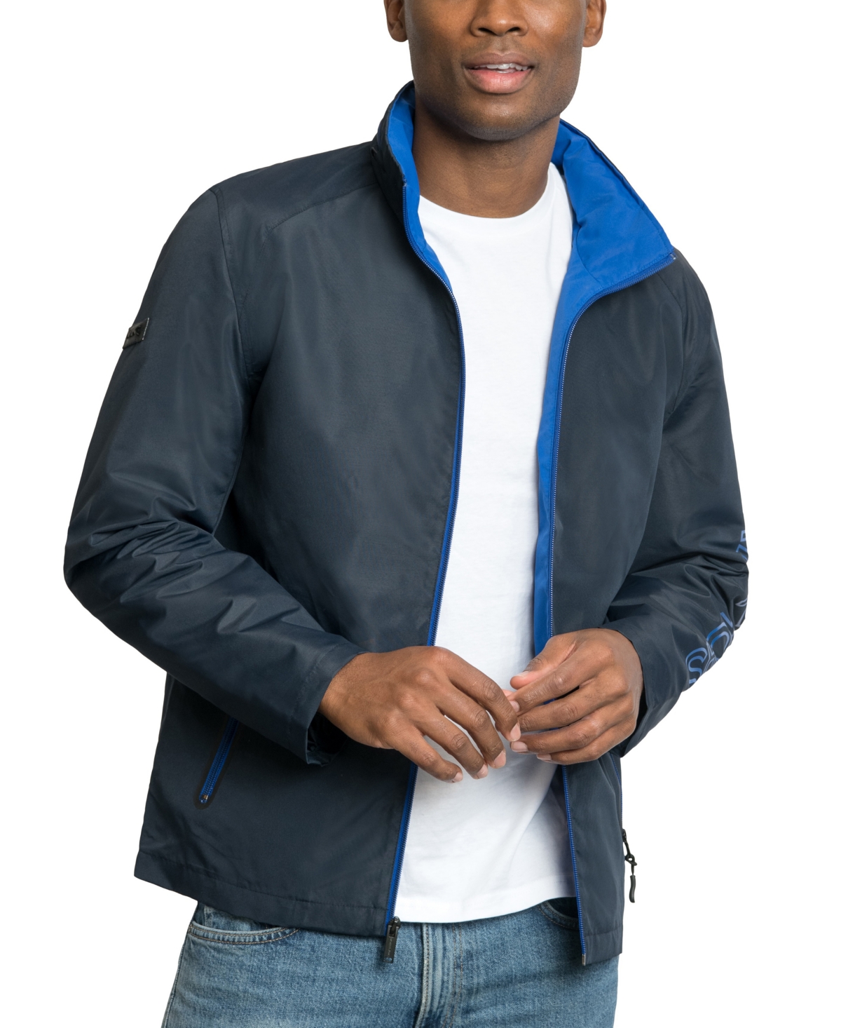 Michael Kors Men's Fontaine Jacket In Midnight,electric Blue