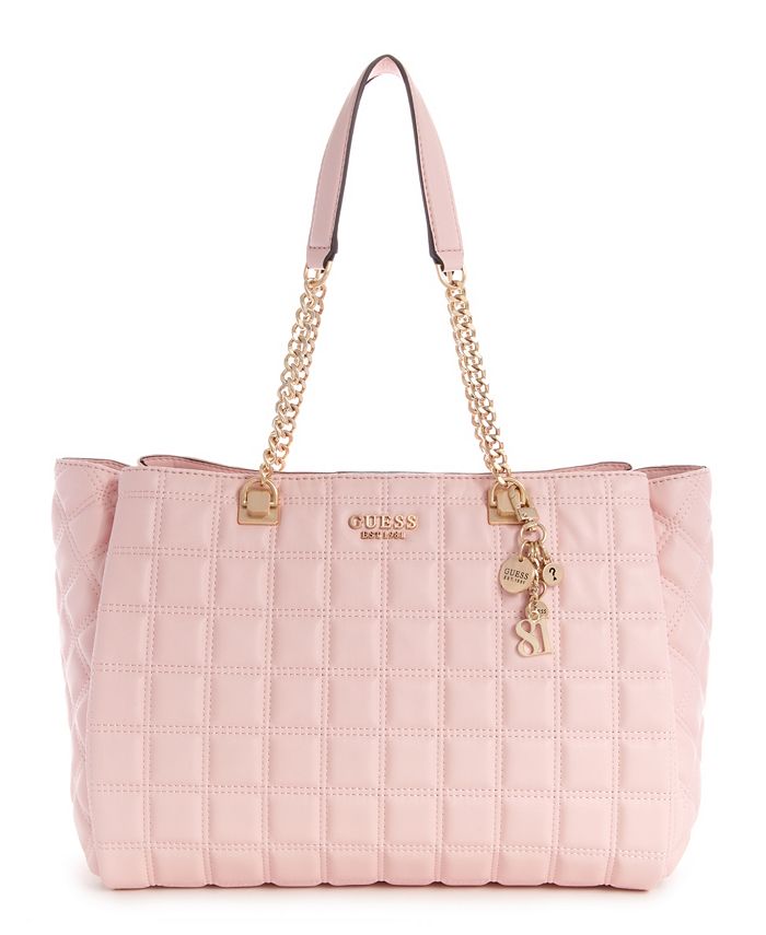 GUESS Kamina Quilted Girlfriend Tote - Macy's
