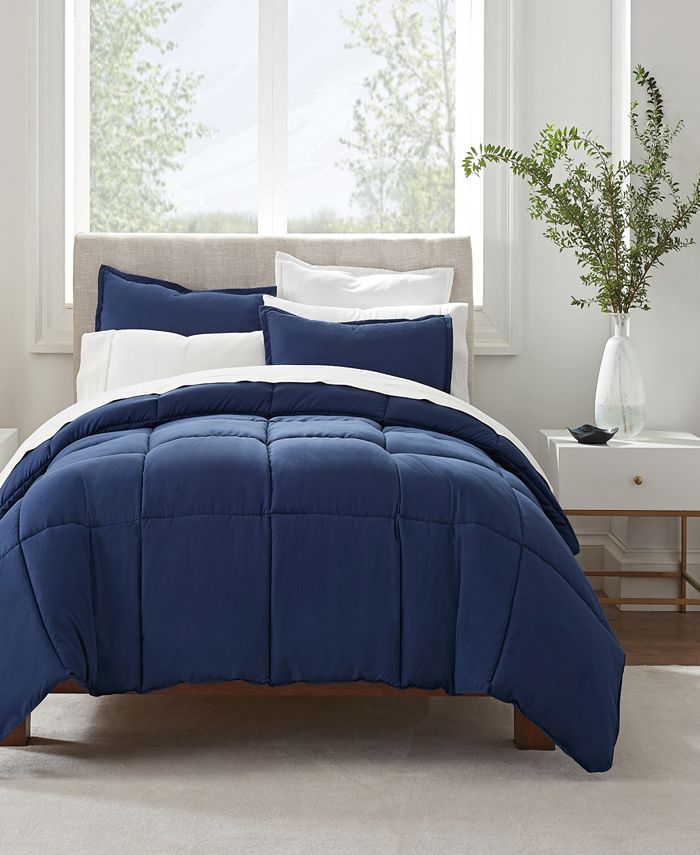 Serta Simply Clean Antimicrobial Twin Extra Long Comforter Set, 2