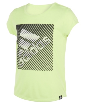 adidas Big Girls Short Sleeve Aeroready Scoop Neck Poly Tee
