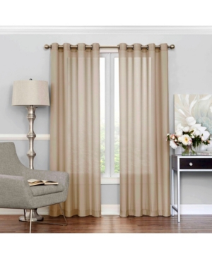 Shop Eclipse Liberty Light Filtering Sheer, 84" X 52" In Light Brown