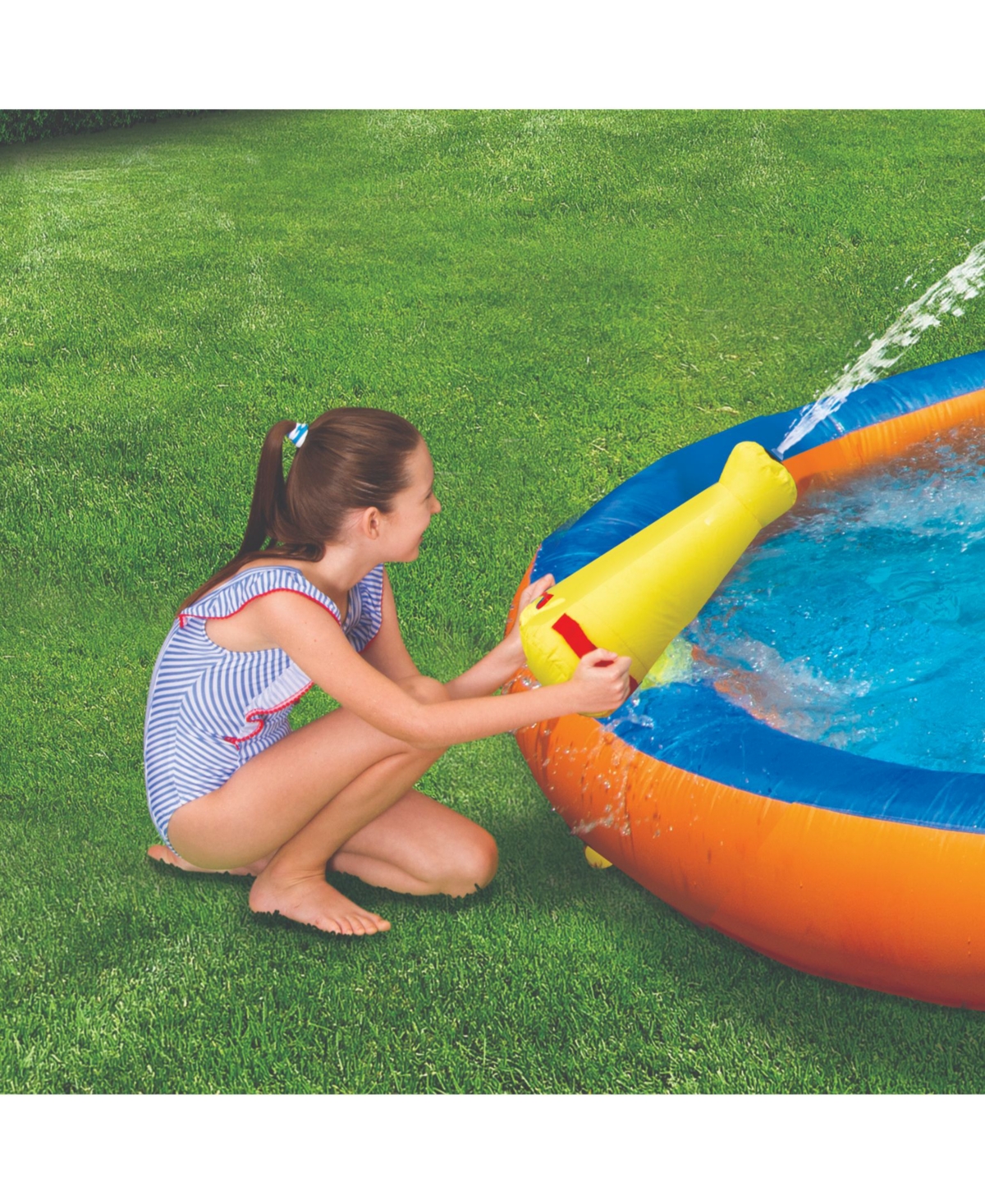 Banzai Inflatable Slide 'n Bounce Splash Park Water Park In Open Misce