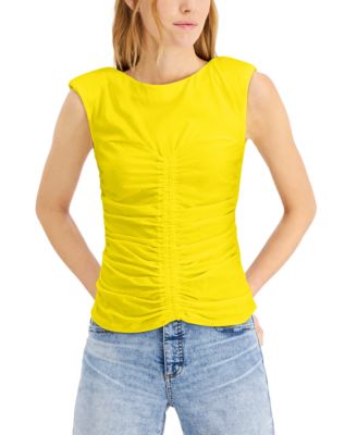 macys yellow tops