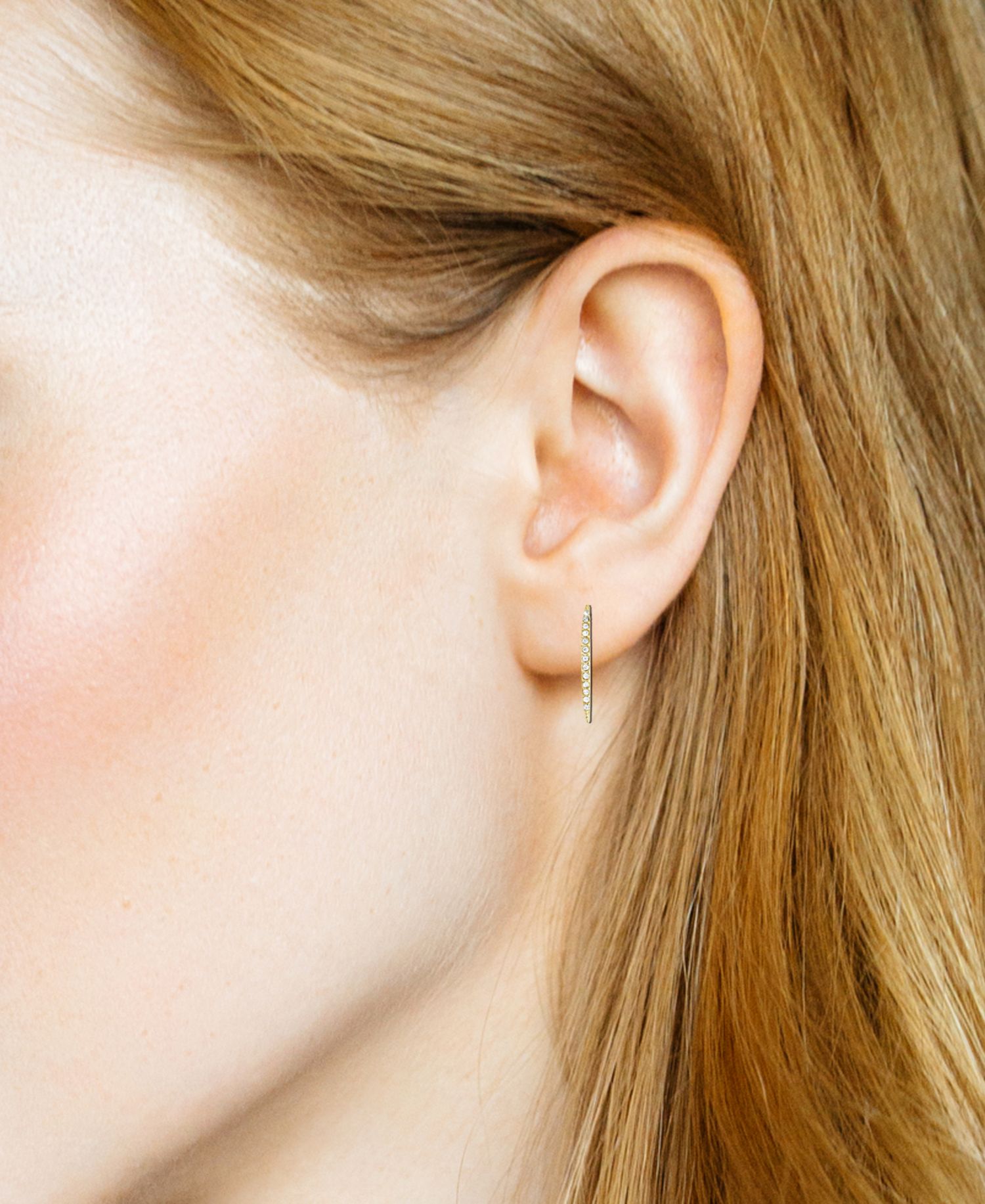 Crystal Duo Threader Earrings in Silver Plate and Gold Plate