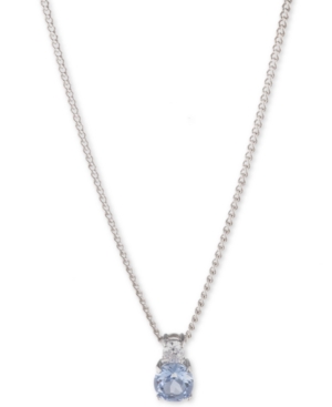 Shop Givenchy Crystal Pendant Necklace In Blue