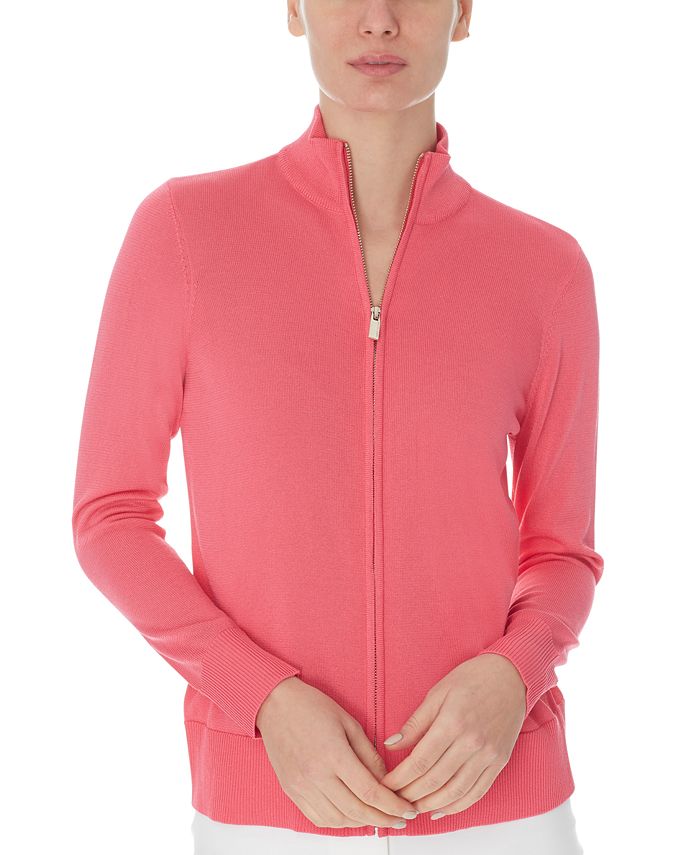 Anne Klein MockNeck Zip Sweater Macy's