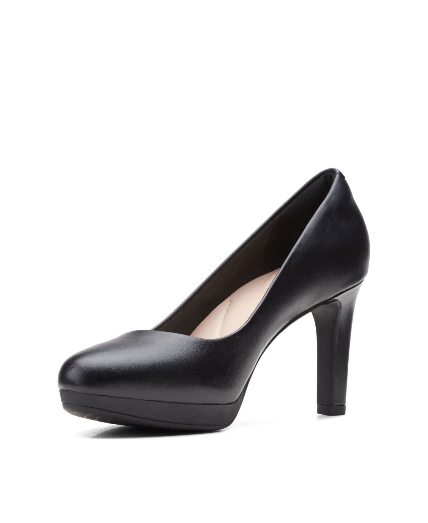 Женские туфли Clarks Ambyr Joy High-Heeled Comfort Pumps, цвет: Чёрный кожаный — фото 4